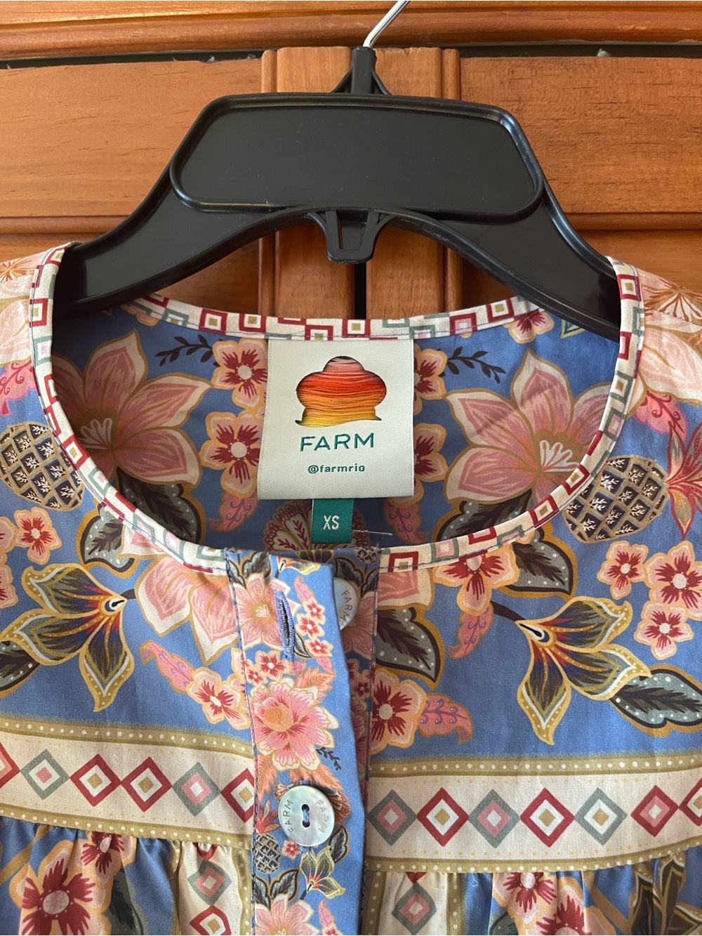 FARM Rio Tapestry Printed Mini Dress. Size XS Women #431 - Picture 2 of 7